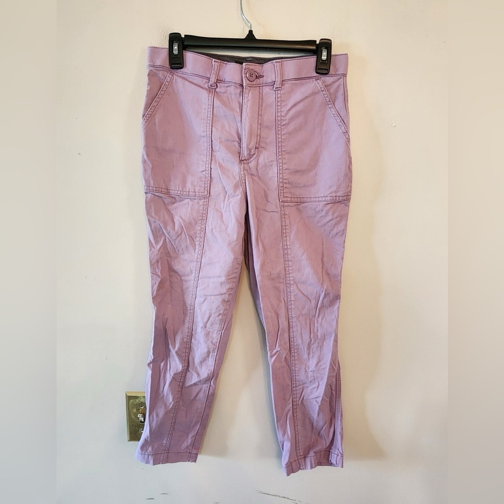 Lee performance high rise regular fit straight leg cropped Light purple pants 4m